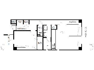 ［心斎橋］アパートメント（52m²）｜ 2ベッドルーム／1バスルーム