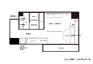 ［心斎橋］アパートメント（28m²）｜ 1ベッドルーム／1バスルーム