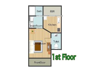 ［大阪市東部］一軒家（60m²）｜ 2ベッドルーム／1バスルーム