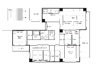 ［なんば］アパートメント（89m²）｜ 4ベッドルーム／1バスルーム
