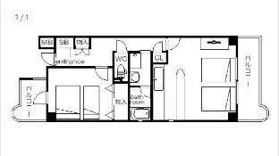 ［心斎橋］アパートメント（52m²）｜ 2ベッドルーム／1バスルーム